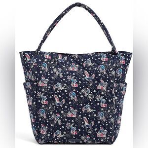 Vera Bradley Bright Tote Holiday Owls EUC